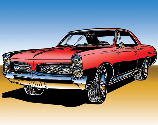 Presentation Illustration of 1967 GTO